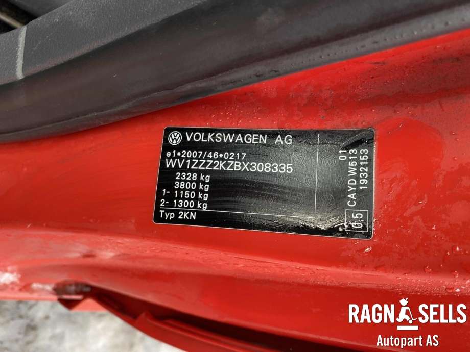VW Caddy 2010-2015 (Type III, Fase 2) , Motorkode: CAY, Girkassekode: MPV