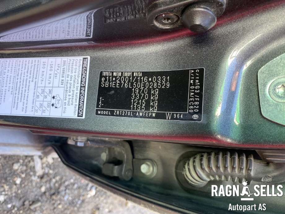 Toyota Avensis 2009-2015 (Type III, Fase 1) , Motorkode: 1ZR-FAE, Girkassekode: 