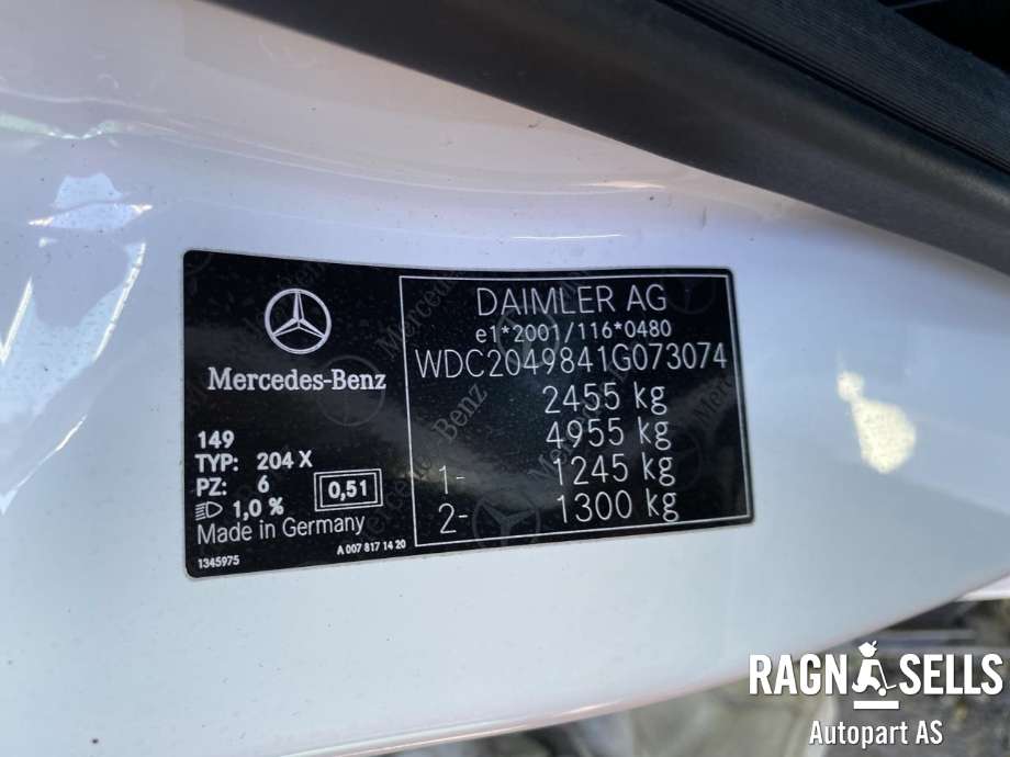 Mercedes GLK 2008-2015 (X204) (X204), Motorkode: 651912, Girkassekode: 722965