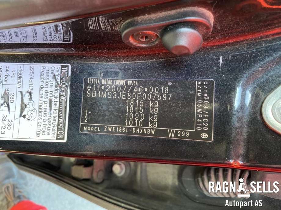 Toyota Auris 2013-2015 (Type II, Fase 1) , Motorkode: 2ZR-FXE, Girkassekode: 3090047063