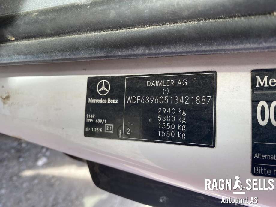 Mercedes Vito/Viano 2004-2010 (Fase 1) (W639) (W639), Motorkode: 646.980, Girkassekode: