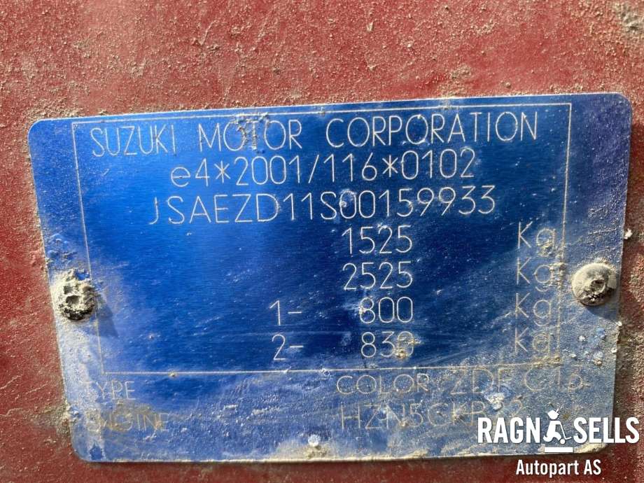Suzuki Swift 2005-2010 , Motorkode: M13A, Girkassekode: RS413