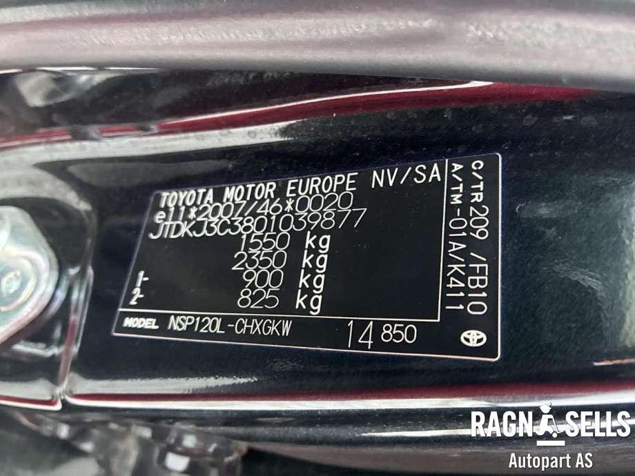 Toyota Verso-S 2011-2015 (COMBI) (COMBI), Motorkode: 1NR-FE, Girkassekode: