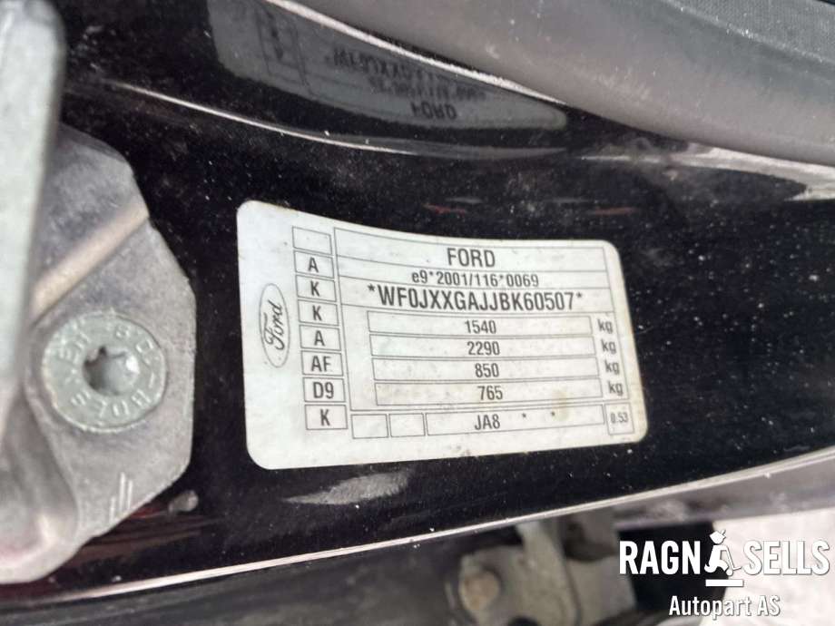 Ford Fiesta 2008-2012 (Type VI, Fase 1) , Motorkode: KVJA, Girkassekode: 5-TRINNS MANUELL - B5/IB5