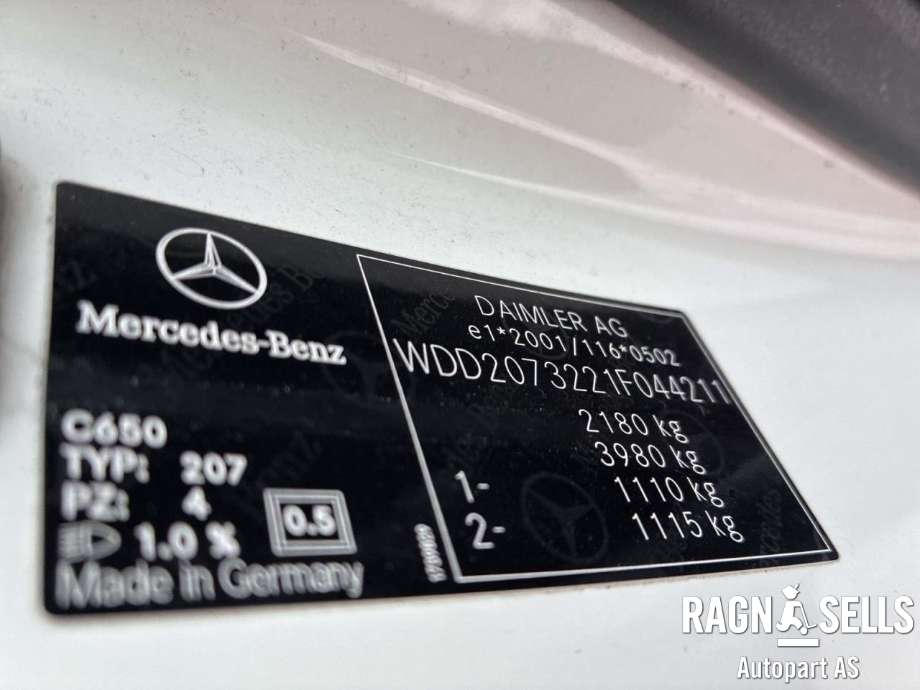 Mercedes E-Klasse, 2009-2013 (W212, Fase 1) (W212) delebil , Motorkode: 642836, Girkassekode: 72290202659464