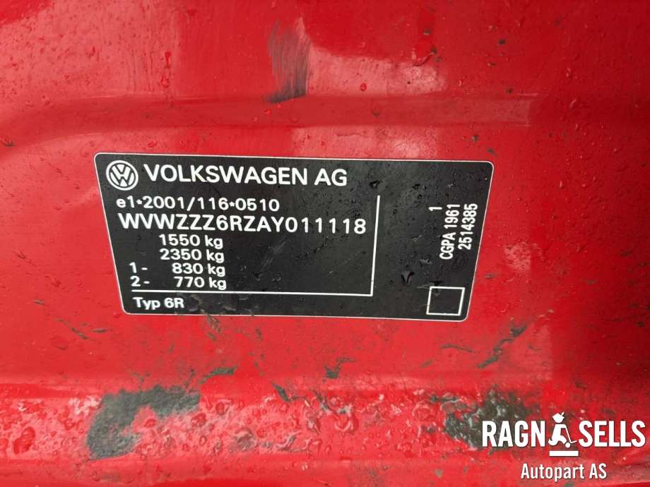 VW Polo 2009-2014 (Type V, Fase 1) , Motorkode: CGP, Girkassekode: