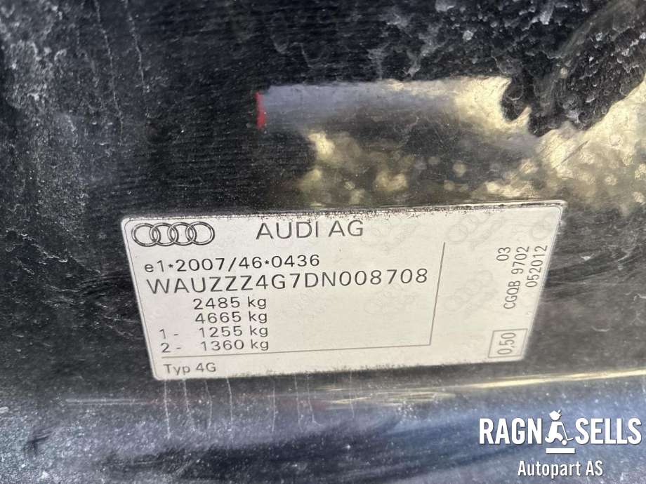 Audi A6, Allroad, 2012-2014 (C7, Type III, Fase 1) (C7) delebil , Motorkode: CGQB, Girkassekode: NVF
