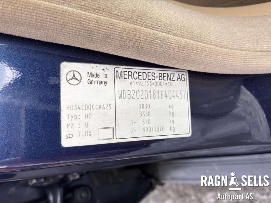 Mercedes C-Klasse 1993-2000 (W202) (W202), Motorkode: 111920, Girkassekode: 
