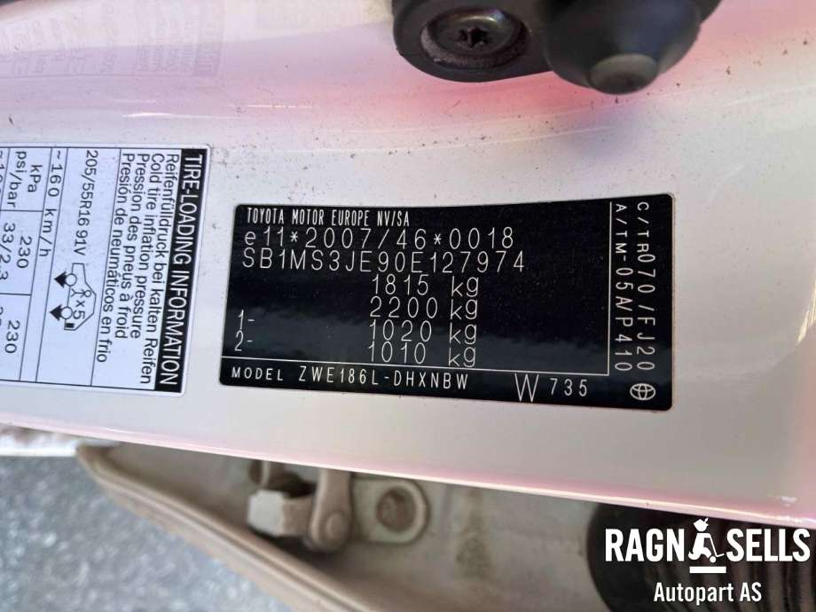 Toyota Auris 2015-2019 (Type II, Fase 2) , Motorkode: 2ZR-FXE, Girkassekode: CVT