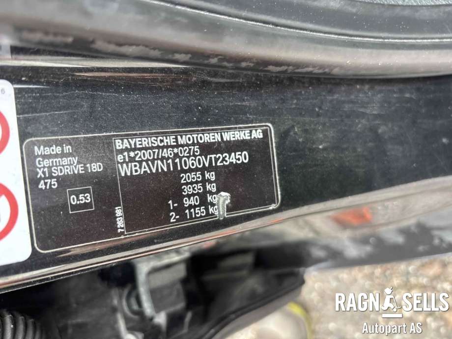 BMW X1 2009-2015 (E84) (E84), Motorkode: N47D20U0, Girkassekode: