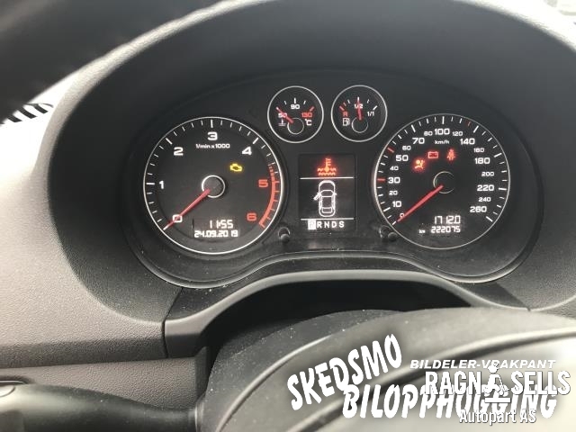 Audi A3 2009-2012 (Type II, Fase 2) , Motorkode: CBAB, Girkassekode: KQC