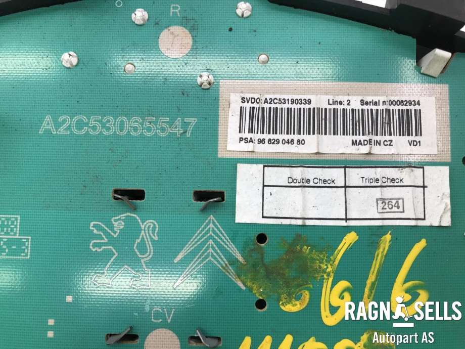 Instrumentpanel til Peugeot 207 2006-2012  (A2C53065547|)