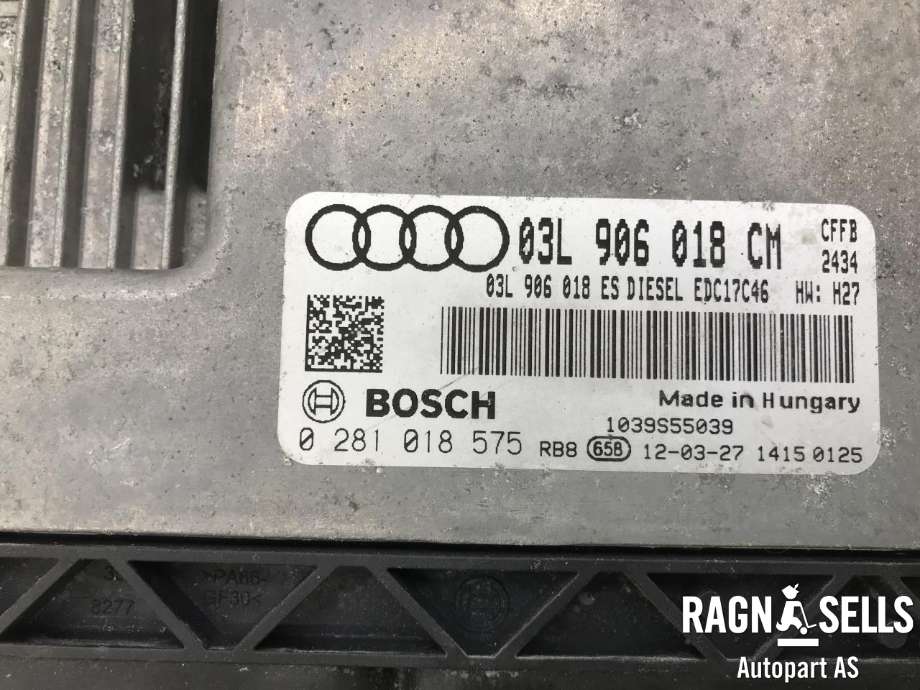 Styreenhet motor til Audi Q3 2011-2014 (Type I, Fase 1)  (BOSCH|03L906018CM|0281018575|)