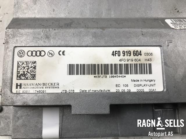 Bilstereo navigasjon skjerm til Audi A4, Allroad 2009-2016 (Type I) (B8) (B8) (4F0919604|)