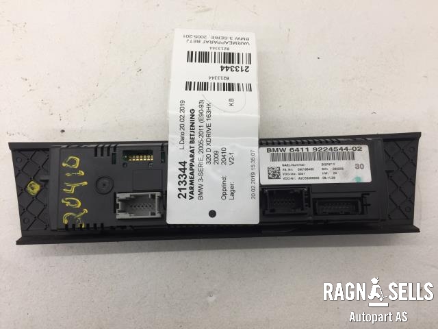 Varmeapparat betjening til BMW 3-Serie 2005-2011 (E90/E91/E92/E93) (E90/E91/E92/E93) (6411922454402|A2C53388935|)