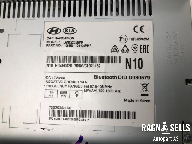 Bilstereo navigasjon til Hyundai i30 2017-2020 (Type III)  (96550G4100PMP|)