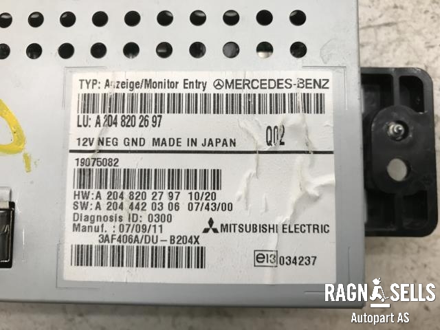 Bilstereo navigasjon skjerm til Mercedes GLK 2008-2015 (X204) (X204) (A2048202697|)