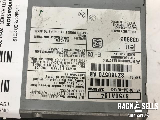 Bilstereo navigasjon til Mitsubishi Outlander 2010-2012 (Type II, Fase 2) (8750A184|)
