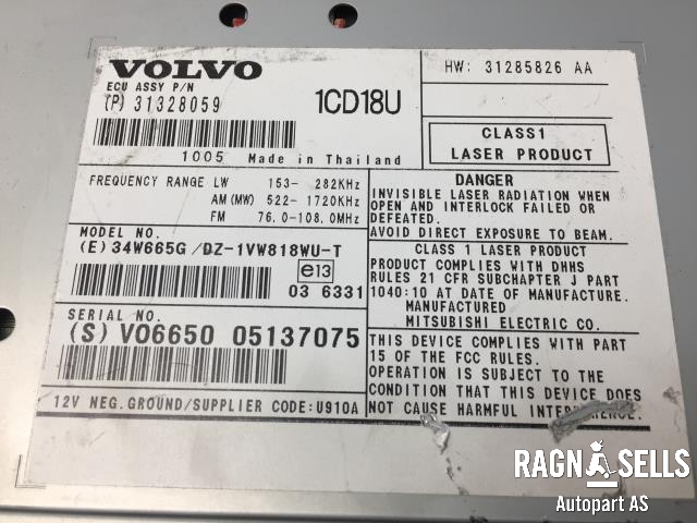 Bilstereo til Volvo V50 2007-2012 (Fase 2) (31328059|)