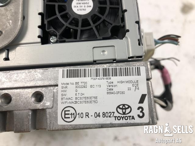 Bilstereo navigasjon til Toyota RAV4 2016-2019 (Type IV, Fase 2)  (8614042350|CVVT35F4AJ|)