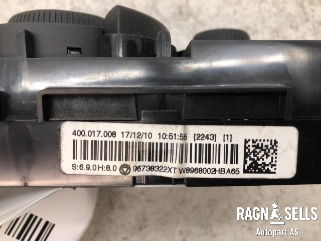 Varmeapparat betjening til Peugeot 3008 2009-2016 (Type I)  (96738322XT|)