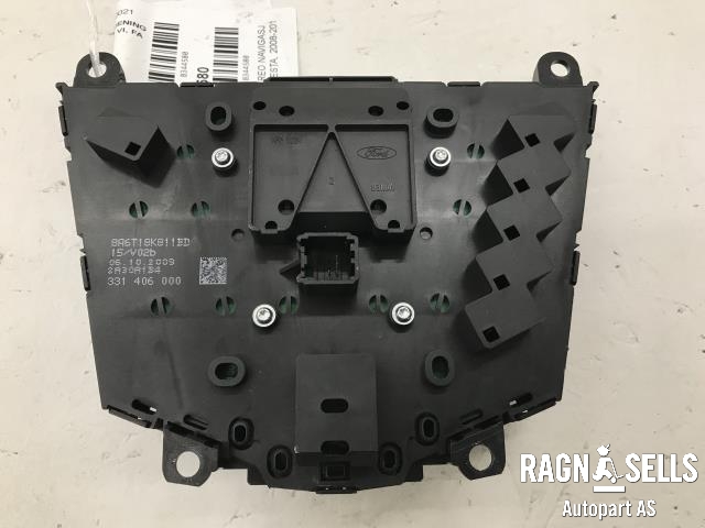 Bilstereo navigasjon betjeningspanel til Ford Fiesta 2008-2012 (Type VI, Fase 1)  