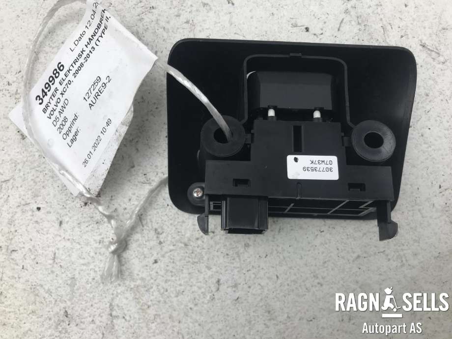Bryter elektrisk håndbrekk/parkbrems til Volvo XC70 2008-2013 (Type II, Fase 1)  (30773539|07W37K|)