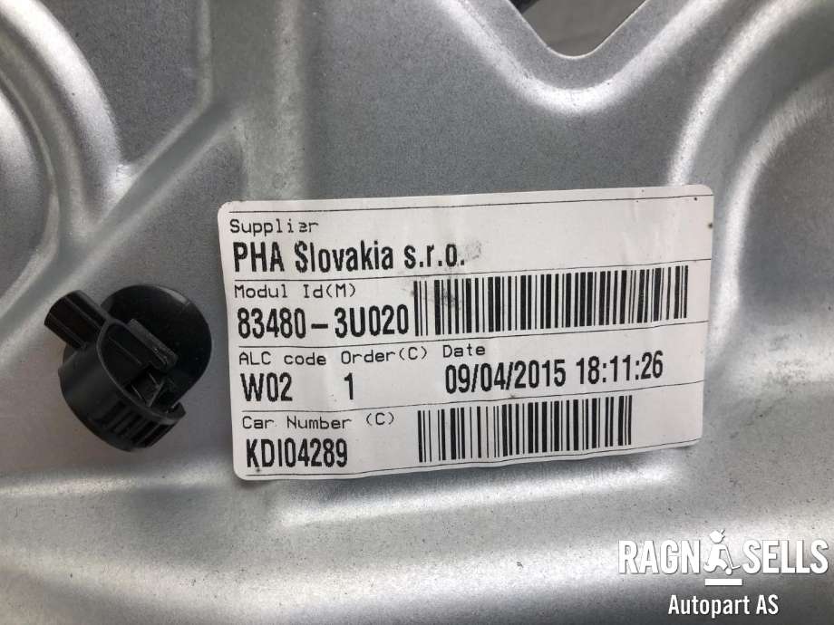 Ruteheis høyre bak til Kia Sportage 2010-2016 (Type III)  (INTEVA|402354|834803U020|)