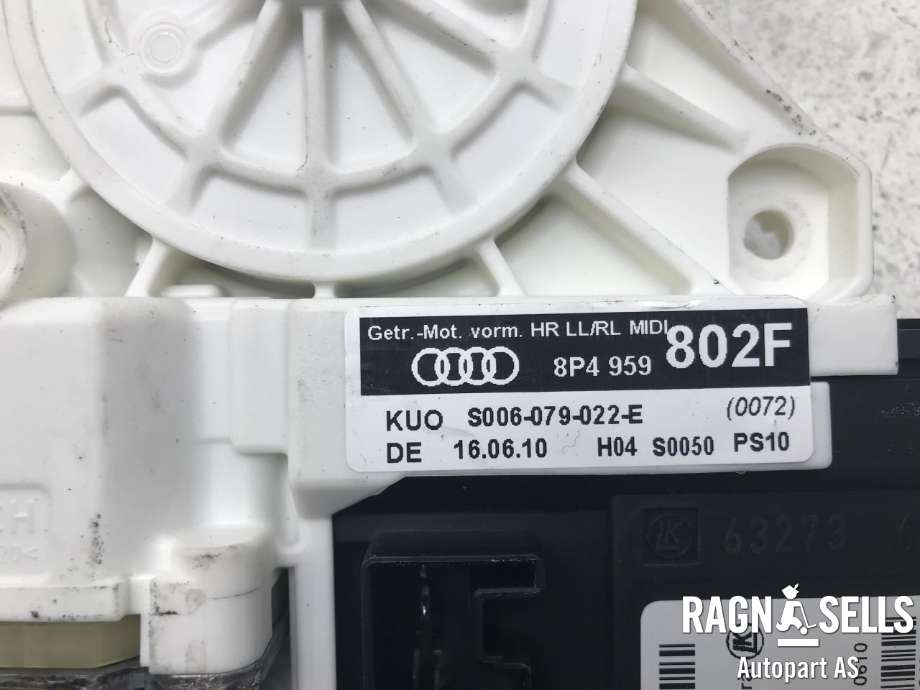 Ruteheis, kun motor, høyre bak til Audi A3 2009-2012 (Type II, Fase 2)  (8P4959802F|)