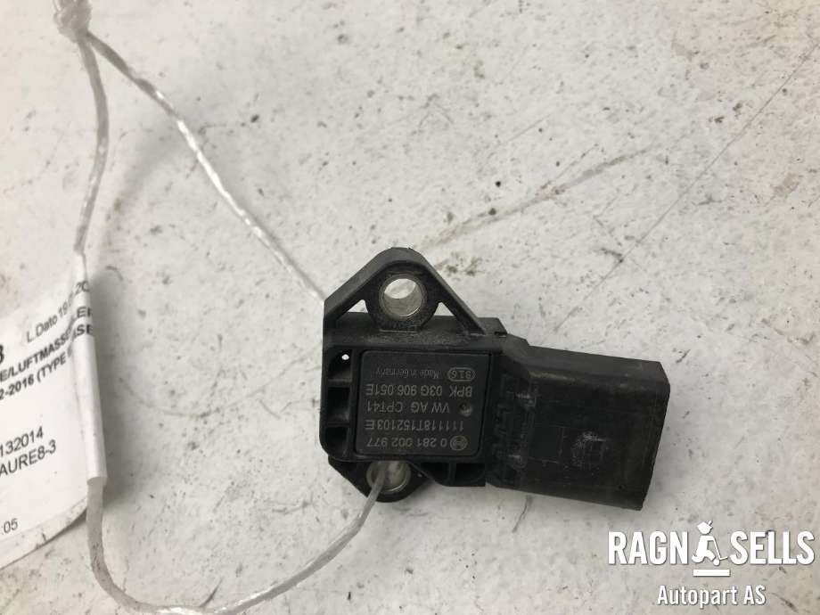 Luftmengde/luftmassemåler til Audi A3, 2012-2016 (Type III, Fase 1)  (BOSCH|0281002977)