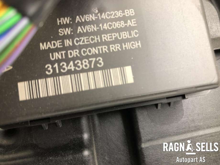 Ruteheis høyre bak til Volvo V60 2010-2013 (Type I, Fase 1)  (BROSE|6158385882525695|130324966265102|31343873)