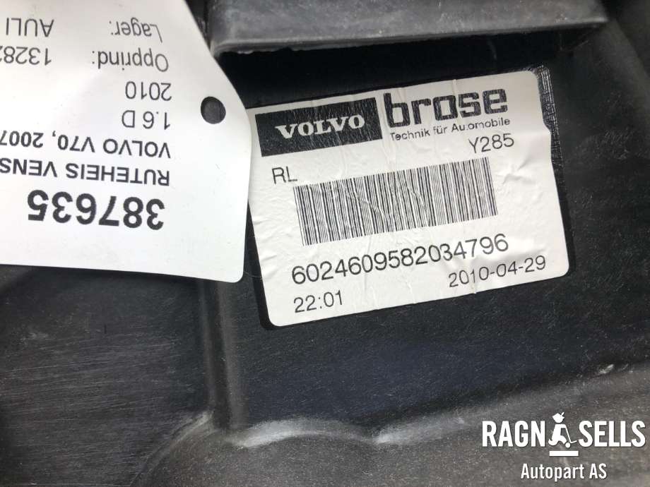 Ruteheis venstre bak til Volvo V70 2007-2013 (Type III, Fase 1)  (BROSE|6024609582034796|)