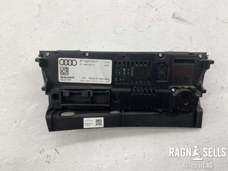 Varmeapparat betjening til Audi A4 2007-2014 (Type IV) (B8) (B8) (8T1820043P|)