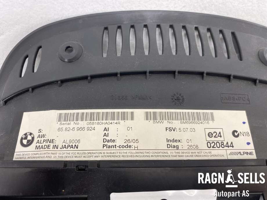 Bilstereo navigasjon skjerm til BMW 3-Serie 2005-2011 (E90/E91/E92/E93) (E90/E91/E92/E93) (65826966924|)