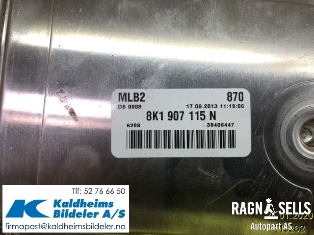 Styreenhet motor til Audi A4 2007-2014 (Type IV) (B8) (B8) (8K1907115N|0261S06215)
