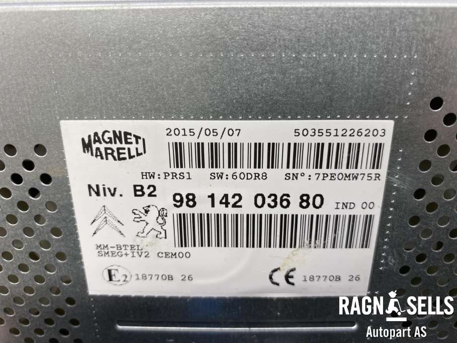 Bilstereo til Citroën Berlingo 2015-2019 (Type II, Fase 2)  (98 108 592 ZD|)