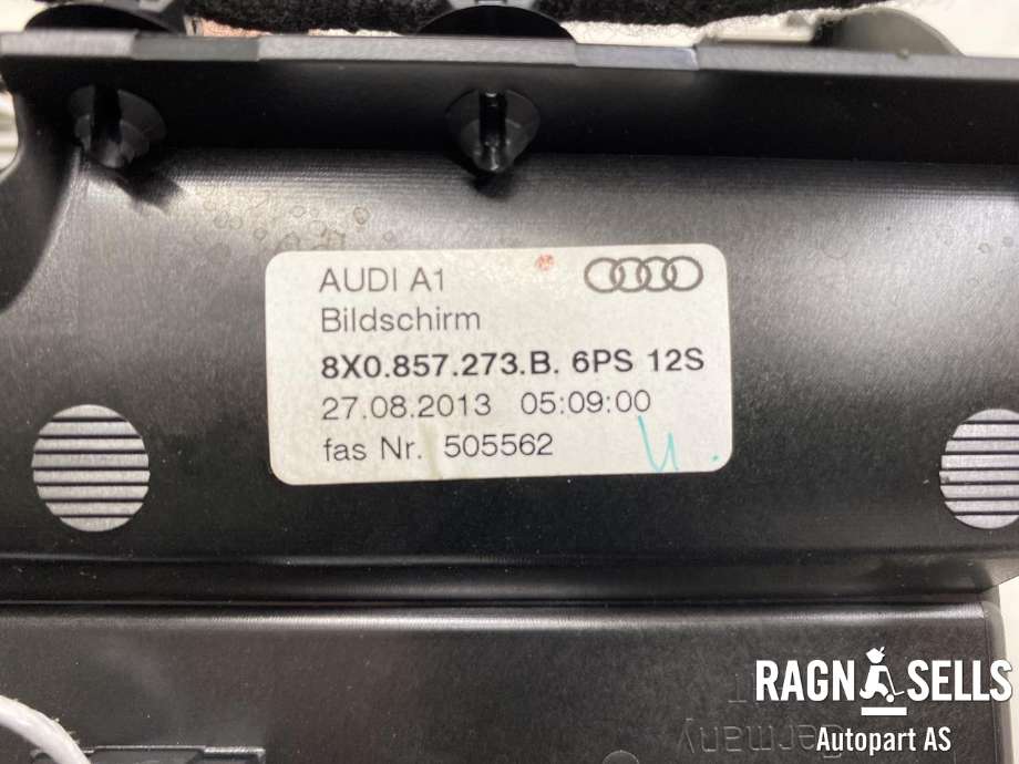 Bilstereo navigasjon skjerm til Audi A1 2010-2014 (Type I, Fase 1)  (8X0857273B|)