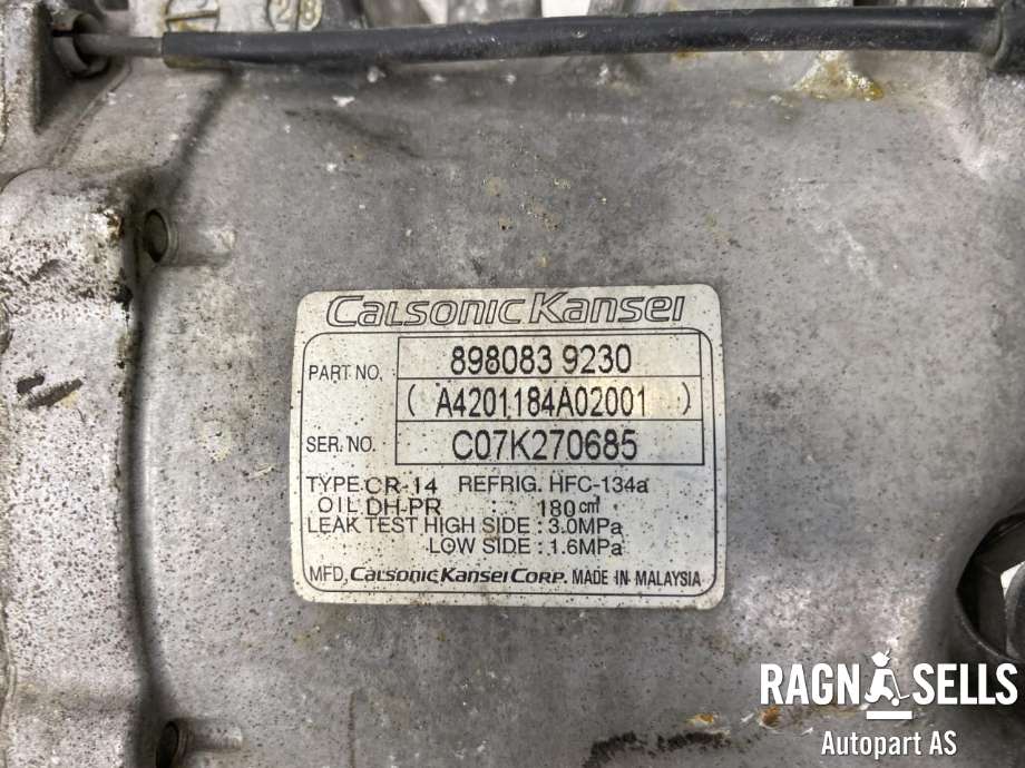 Aircondition kompressor til Isuzu D-Max 2007-2012 (Type I)  (CALSONIC K.|8980839230|)