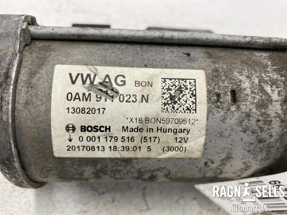 Starter til Audi A1 2015-2018 (Type I, Fase 2) (BOSCH|0AM911023N | 0AM911022C | 0AM911023R|)