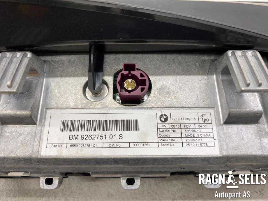 Bilstereo navigasjon skjerm til BMW 1-Serie 2011-2015 (Fase 1) (F20/F21) (F20/F21) (6550926275101|926275101|2510115778)
