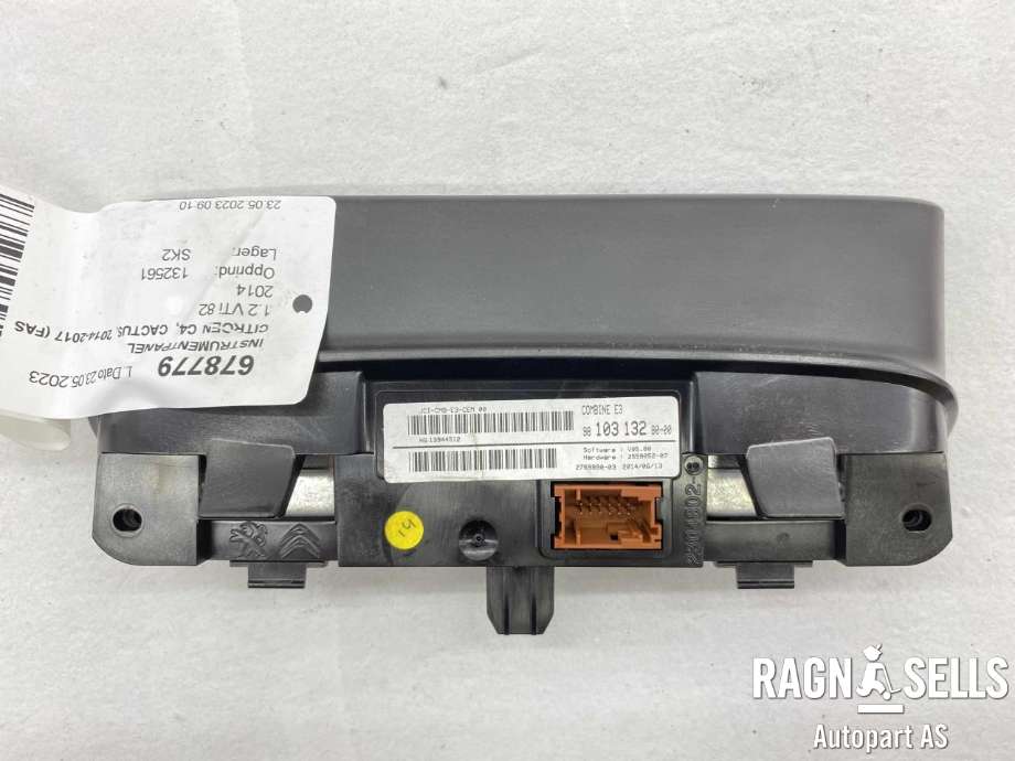 Instrumentpanel til Citroën C4, Cactus 2014-2017 (Fase 1)  (9810313280|)