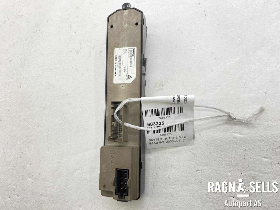 Bryter ruteheis førerdørspanel til Saab 9-3 2008-2011 (Type II, Fase 2)  (12772063|)