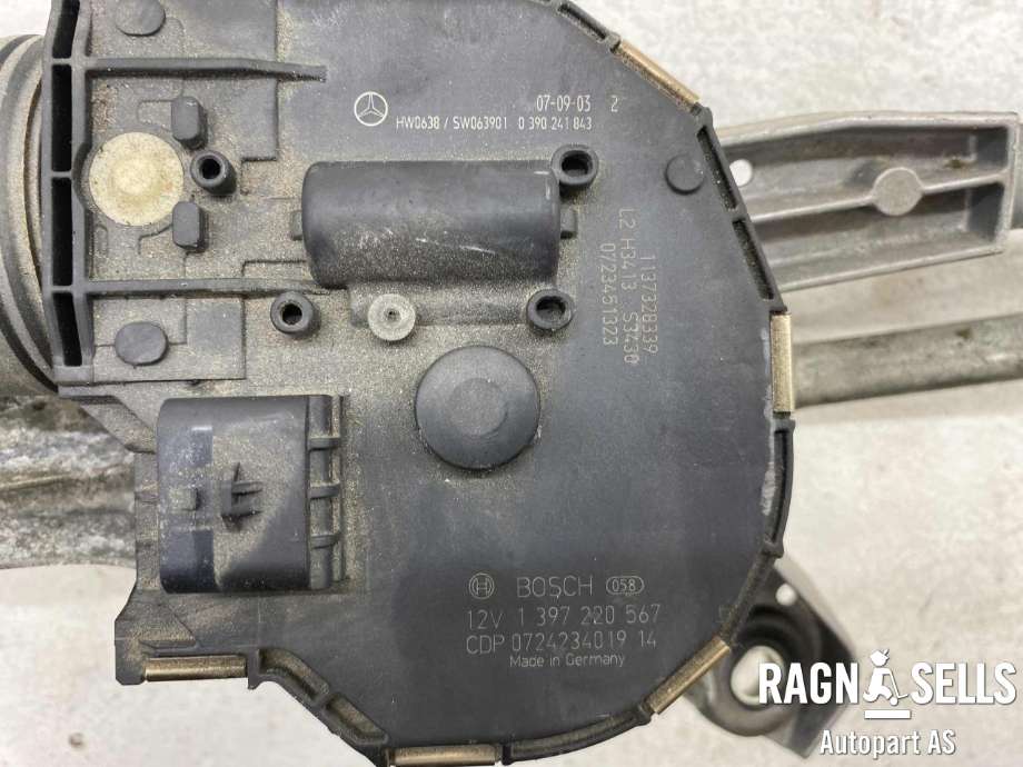 Viskermotor frontrute komplett m/overføring til Mercedes C-Klasse 2007-2011 (Fase 1) (W204) (W204) (BOSCH|0390 241 843|)