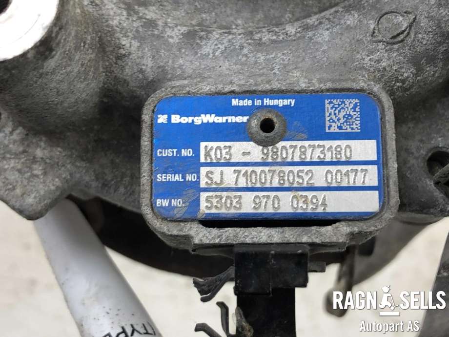 Turbo til Toyota Proace 2016-->> (Type II)  (9807873180 | 1611284680 | 1675873480|9800923580 | 9804265280 | 9807873180|9840533580 | 1871356 | 2104859 | DS7Q6K682EA)