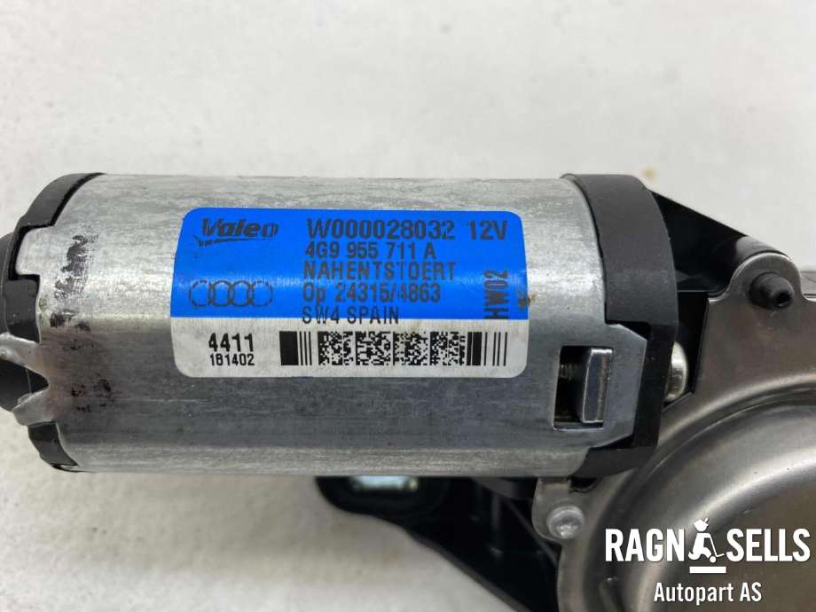 Viskermotor bakrute til Audi A1 2010-2014 (Type I, Fase 1) (VALEO|4G9 955 711A|)