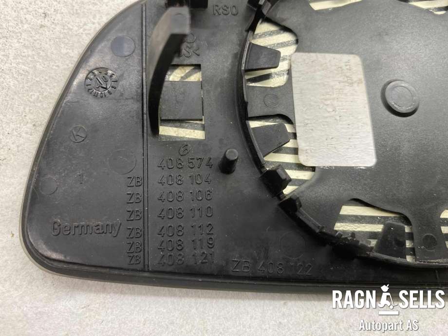 Speilglass høyre til Audi A3 2003-2008 (Type II, Fase 1)  (408 122|)