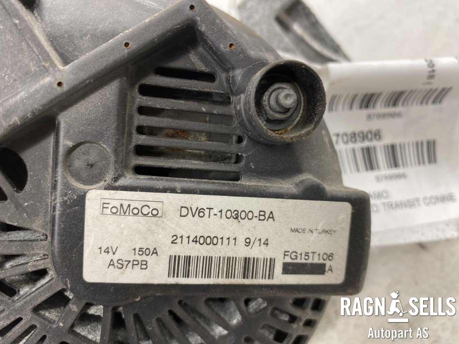 Dynamo til Ford Transit Connect 2013-2018 Type II, Fase 1  (DV6T 10300 BA | BV6N10300BA | RMBV6N10300BB|1763143 | 1830920 | 2608539B|30644798 | 31285435 | 36001101 | 36002122)
