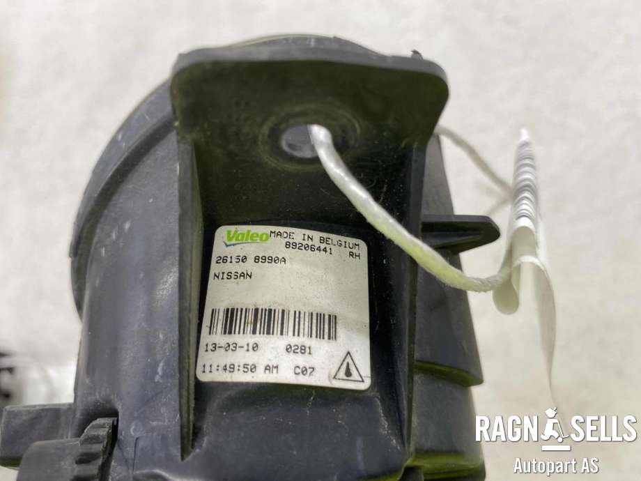 Tåkelykt høyre foran til Nissan Qashqai 2010-2014 (Type I, Fase 2) (26150 8990A|)