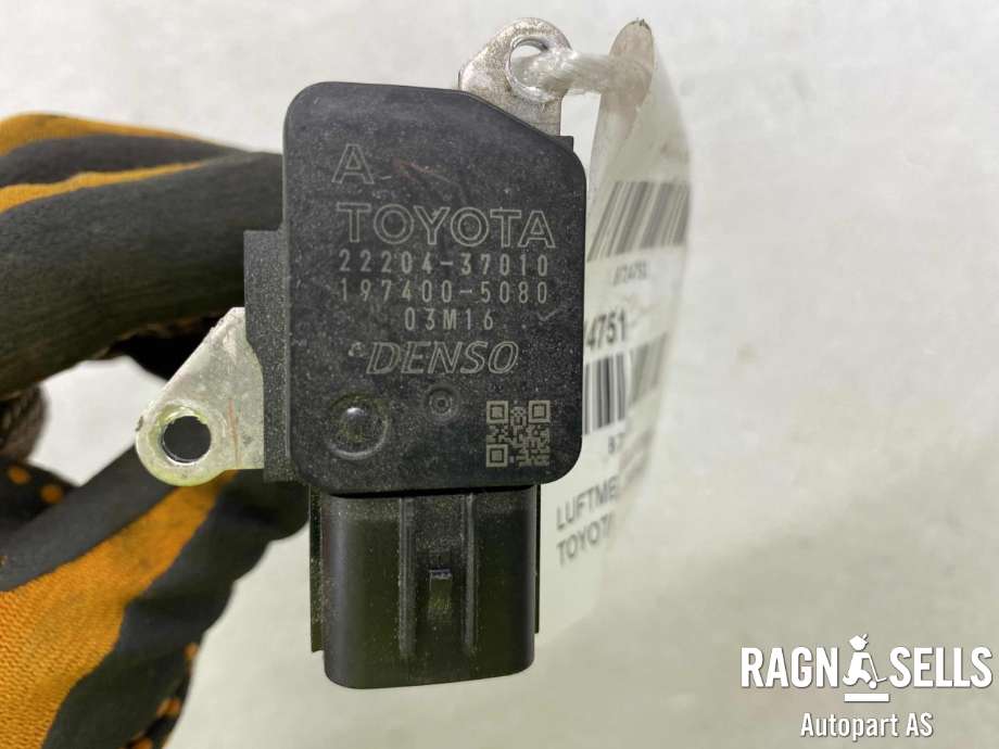 Luftmengde/luftmassemåler til Toyota RAV4 2009-2013 (Type III, Fase 2)  (DENSO|22204 37010|197400 5080|)