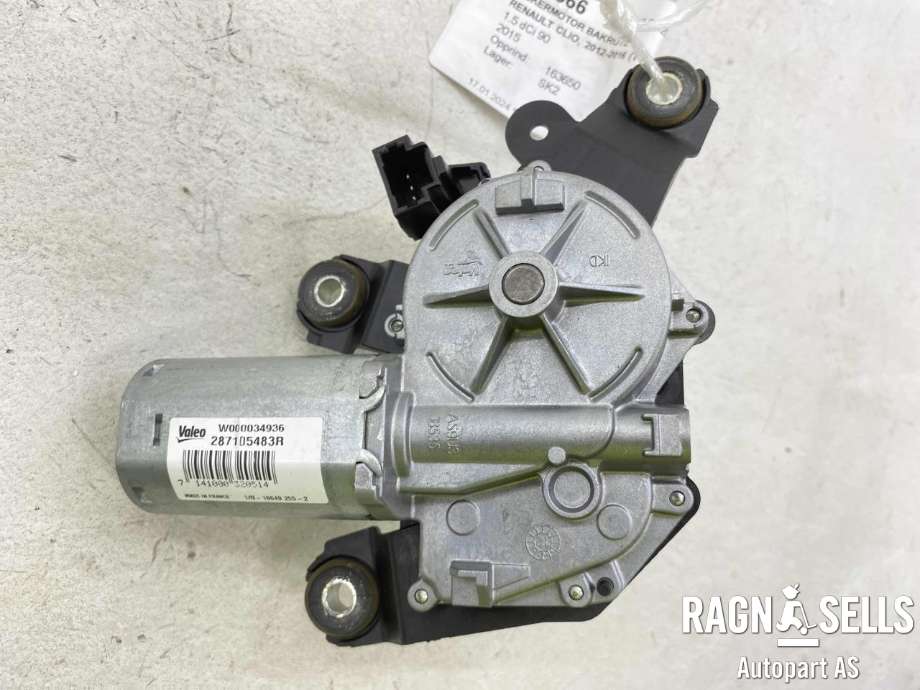 Viskermotor bakrute til Renault Clio 2012-2016 (Type IV, Fase 1)  (VALEO|287105483R|)